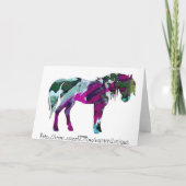 Pink Pony Birthday Card - Benutzerdefinierte Pony  Karte (Rückseite)
