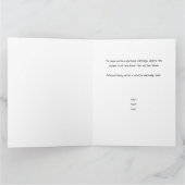 Pink Pony Blumen Zoll geflockt Danke Karte (Innenseite)