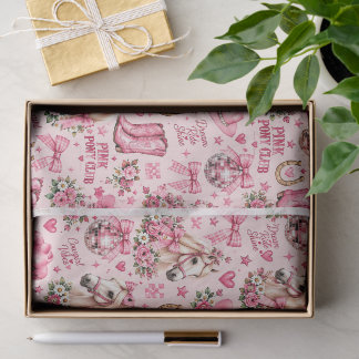 Pink Pony Club Cowgirl Geburtstag Tissue-Papier Seidenpapier