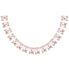 Pink pony Geburtstagsgeschenk auf cowgirl Party Ba Wimpelkette