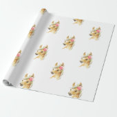 Pink Pony Girl Wrapping Paper Geschenkpapier (Ungerollt)