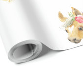 Pink Pony Girl Wrapping Paper Geschenkpapier (Rolleneckpunkt)