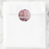 Pink-Pony-Hochzeitsticker Runder Aufkleber (Tasche)