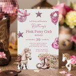 Pink Pony Partys Cowgirl Feier Geburtstag Einladung<br><div class="desc">Pony Party Geburtstag Einladung,  Geburtstag Einladung Pony. Geburtstagsparty lädt Pferd ein. Rodeo Cowgirl Feier.</div>