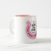 Pink Pony Pedal Pub Indy - I Rode the Pony Zweifarbige Tasse (Vorderseite Links)