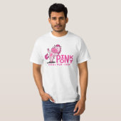 Pink Pony Pedal Pub Logo auf der Vorderseite T-Shirt (Vorne ganz)
