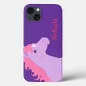 Pink Pony Personalisiert Case-Mate iPhone Hülle (Rückseite)