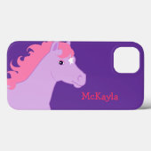 Pink Pony Personalisiert Case-Mate iPhone Hülle (Rückseite (Horizontal))