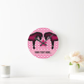Pink Pony Personalisiert Runde Wanduhr (Zuhause)