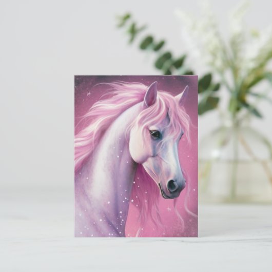 Pink Pony Postkarte (Stehend Vorderseite)