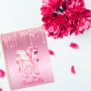 Pink Pony Unicoron Glitzer Tropfen Planer