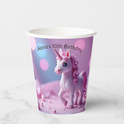 Pink Pony Unicoron Paper Cups Pappbecher (Vorderseite)