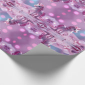 Pink Pony Unicorp Wrapping Paper Geschenkpapier (Ecke)