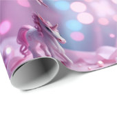 Pink Pony Unicorp Wrapping Paper Geschenkpapier (Rolleneckpunkt)