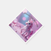 Pink Pony Unicorro Papier Napkins Serviette (Ecke)