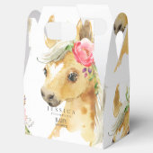 Pink Pony White Baby Dusche Geschenkschachtel (Geöffnet)