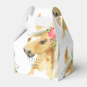 Pink Pony White Baby Dusche Geschenkschachtel (Vorderseite)