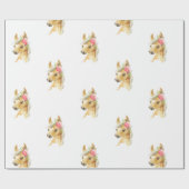 Pink Pony Wrapping Paper Geschenkpapier (Flach)