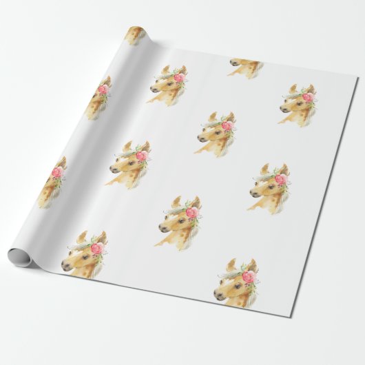Pink Pony Wrapping Paper Geschenkpapier (Ungerollt)