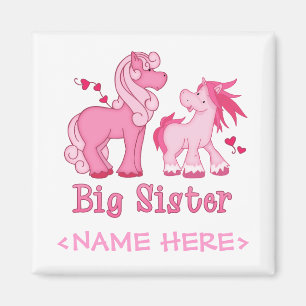Pink Ponys Große Schwester Magnet