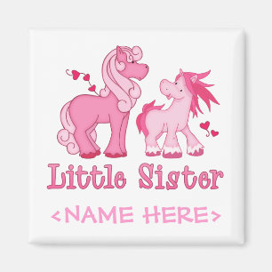 Pink Ponys Little Sister Magnet
