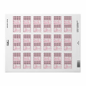 Pink Poodle Birthday Miniatur Bonbons Bar Wrappers Adressaufkleber (Vorne)