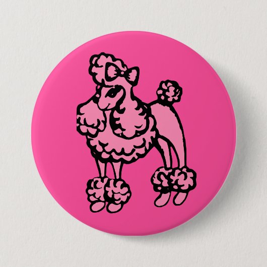 Pink Poodle Button (Vorderseite)