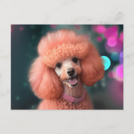 Pink Poodle Cheer Postkarte