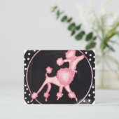 Pink Poodle Delikatesse Postkarte (Stehend Vorderseite)