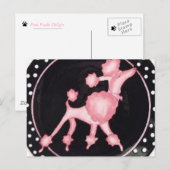 Pink Poodle Delikatesse Postkarte (Vorne/Hinten)