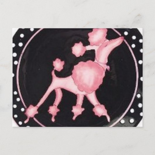 Pink Poodle Delikatesse Postkarte (Vorderseite)