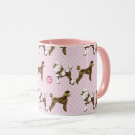 pink poodle design   tasse