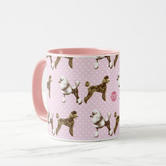 pink poodle design   tasse (Vorderseite Links)