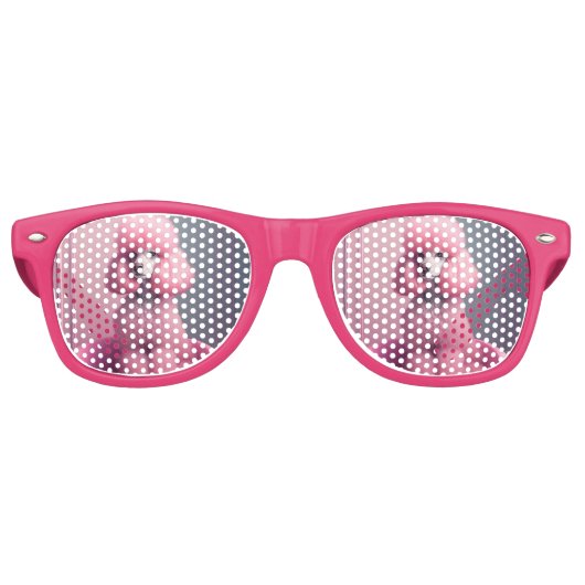 PINK POODLE DOG SUNGLASSES FUN-Brille! Partybrille (Vorderseite)