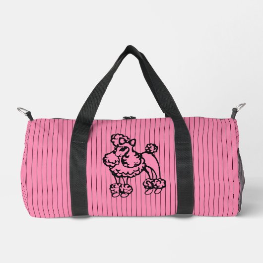 Pink  Poodle Duffel Bag Duffle Bag (Vorderseite)