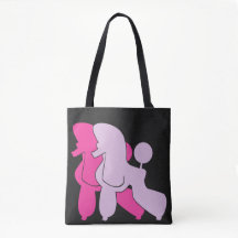 Pink Poodle - ein Paar moderne Illustration