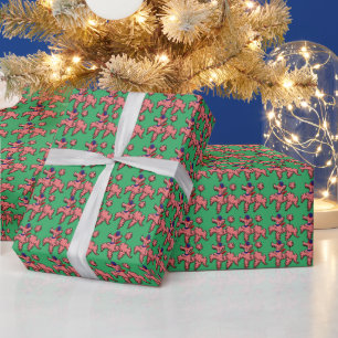 PINK POODLE, französisches Weihnachtsverpackungspa Geschenkpapier