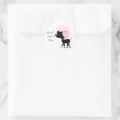 Pink Poodle Gastgeschenk Label Umschlag Aufkleber (Tasche)