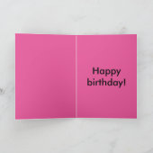 Pink Poodle Geburtstagkarte Karte (Innenseite)