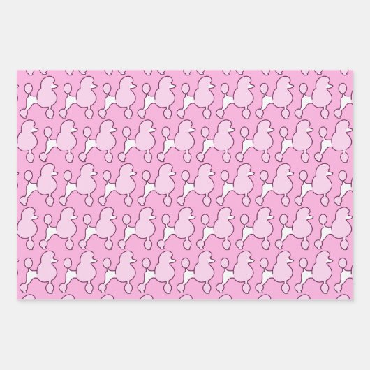 Pink Poodle Geschenkpapier Set (Vorderseite 2)