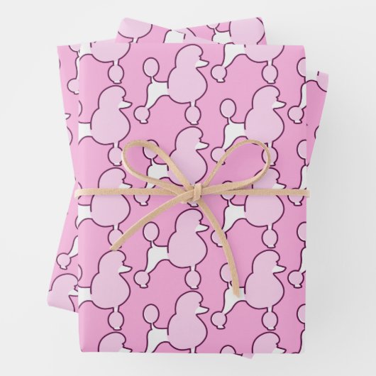 Pink Poodle Geschenkpapier Set (Beispiel)