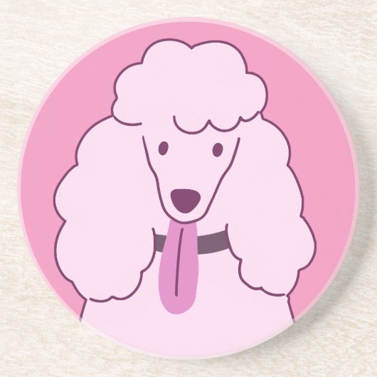 Pink Poodle Getränkeuntersetzer (Vorne)