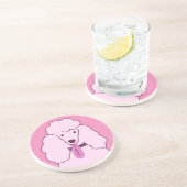 Pink Poodle Getränkeuntersetzer (Seite)