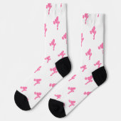 Pink Poodle Hund Frauen Nachhaltige Socken (Linkes Detail)