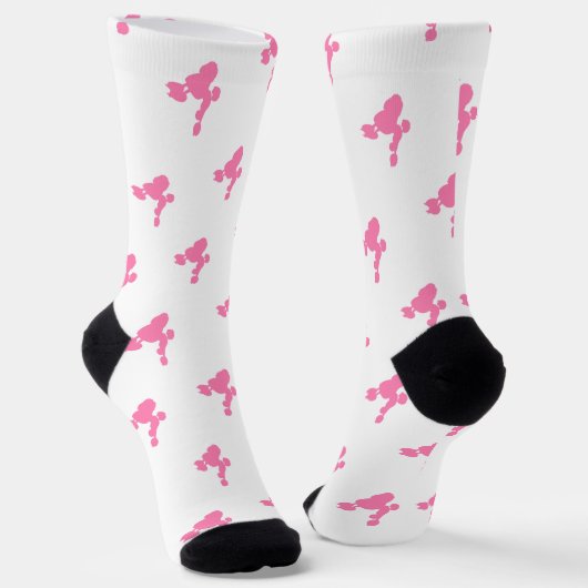 Pink Poodle Hund Frauen Nachhaltige Socken (Gewinkelt)