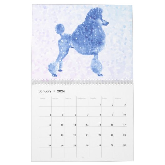 Pink Poodle Kalender (Jan 2026)