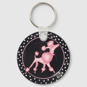 Pink Poodle Keychain Schlüsselanhänger