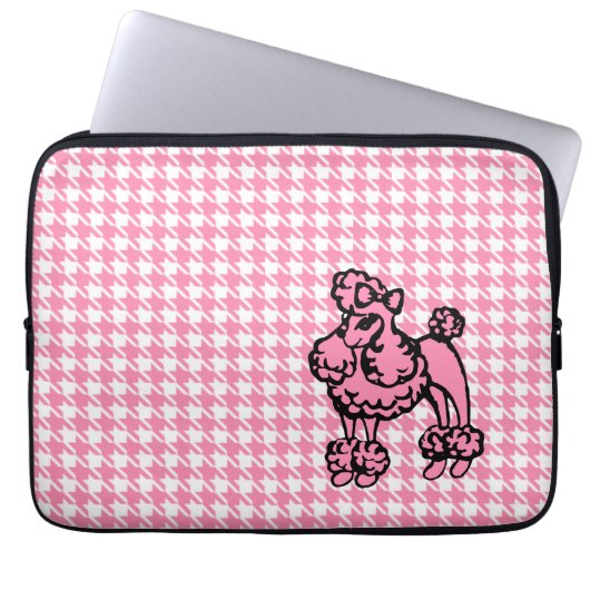 Pink Poodle Laptop Sleeve (Vorderseite)