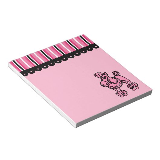 Pink Poodle Notepad Notizblock (angewinkelt)