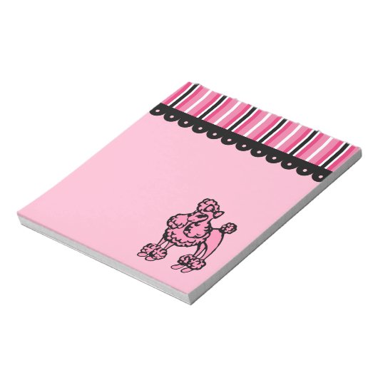 Pink Poodle Notepad Notizblock (Rotiert)